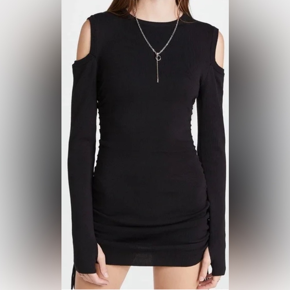 Lioness Black Long Sleeve Mini Dress Size Large